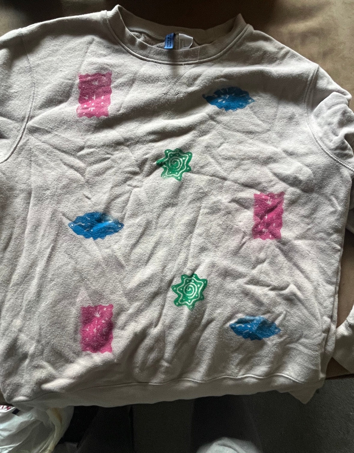 Block printed sweatshirt MISPRINT
