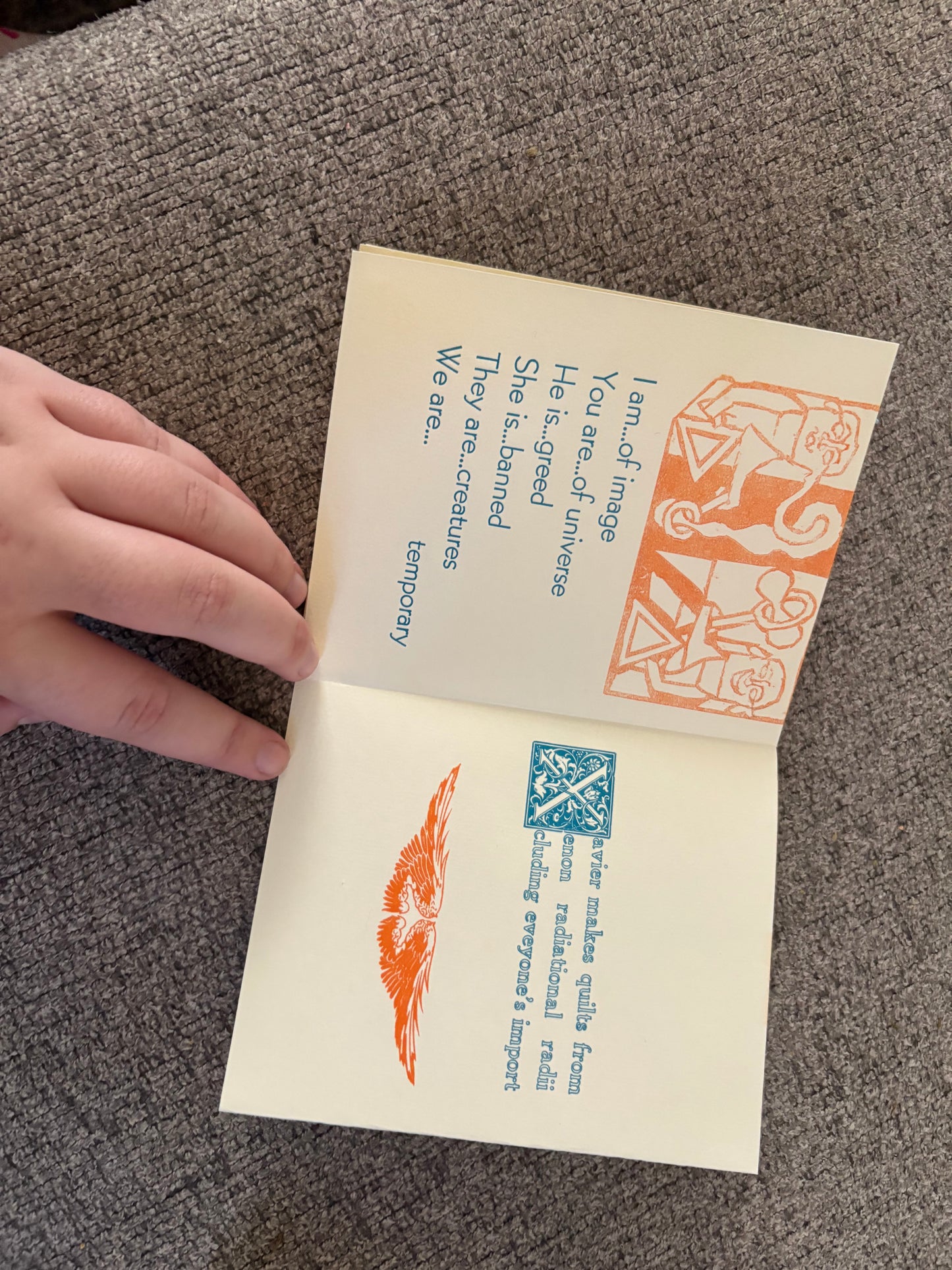 Letterpress surrealism zine
