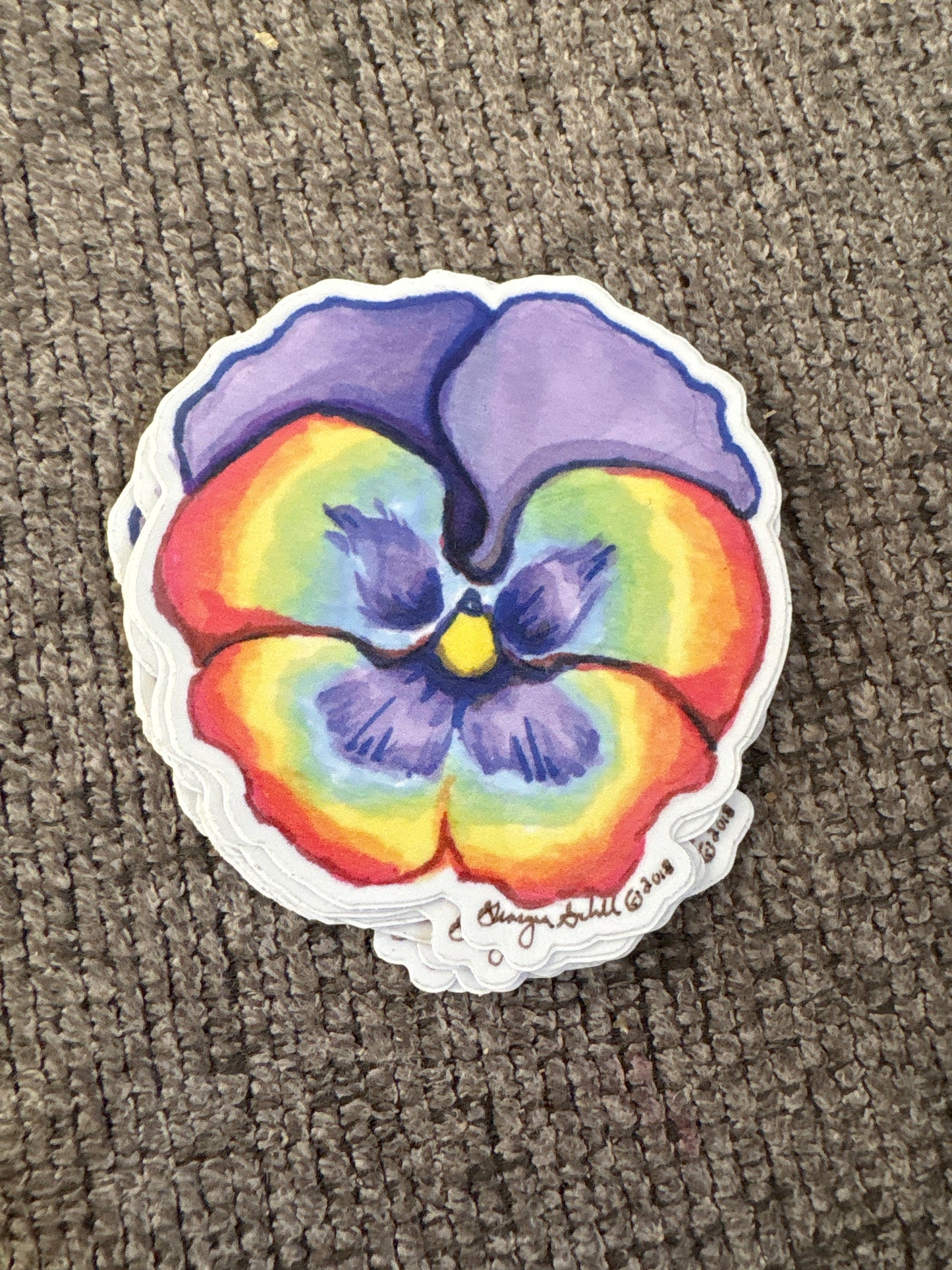 Pansy pride stickers