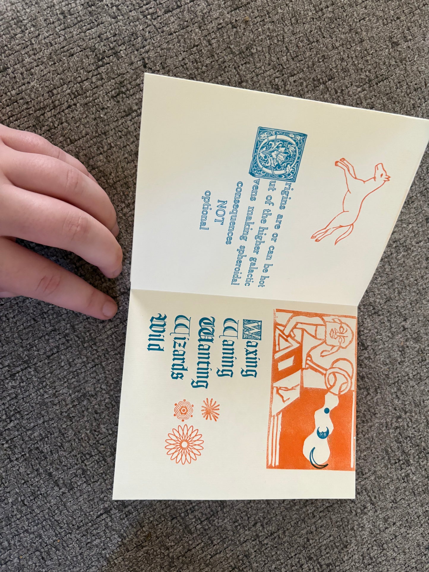 Letterpress surrealism zine