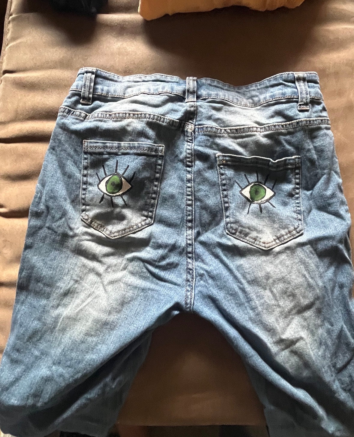 Hand painted jeans